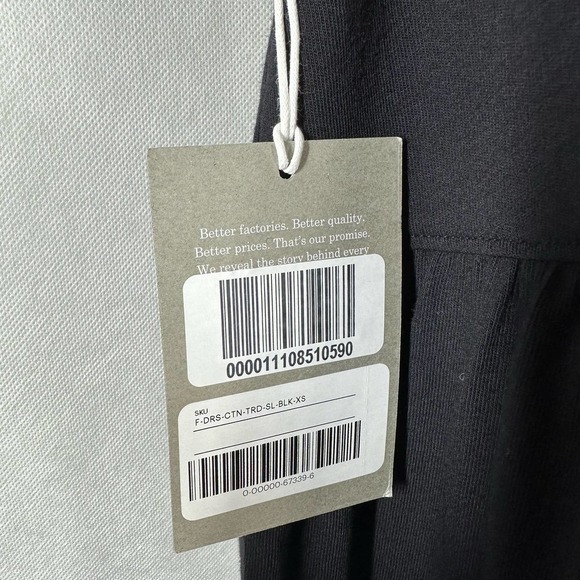 Everlane The Weekend Tiered Black Midi Dress Size XS - Picture 8 of 10